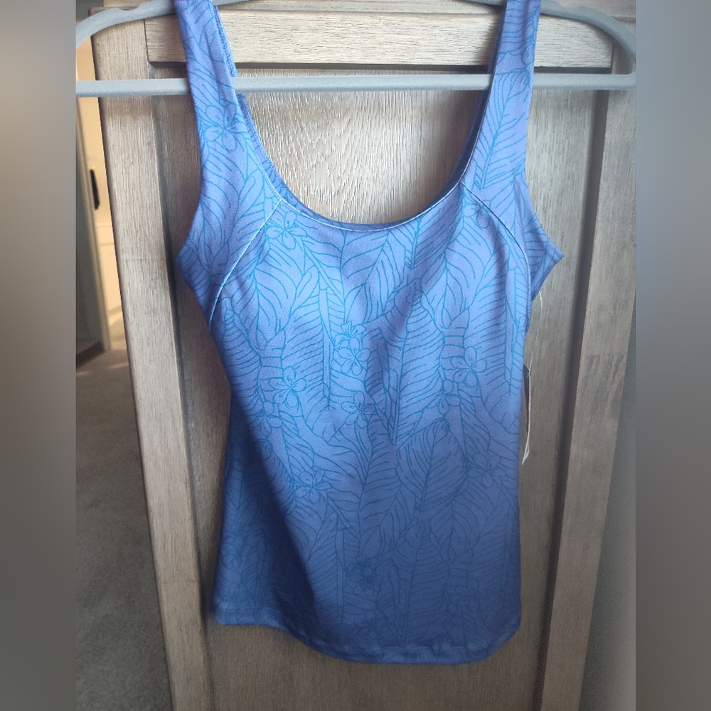 Set of Floral Blue And Gray Women's Tank Tops